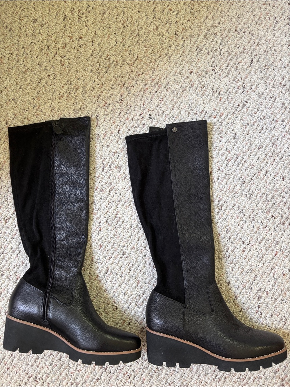 Vionics Black Women's Knee-High Wedge Boots